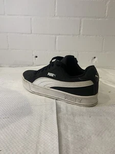 Puma Smash Vulc JR Black/White 370704-05 Kids Junior Trainers Size UK 3 EU35.5 - Picture 1 of 12