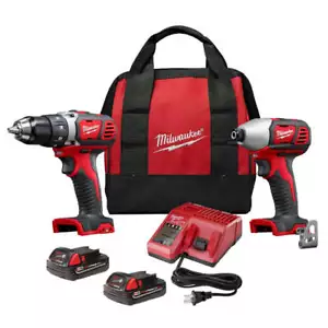 Milwaukee 2691-22 M18 18V Cordless Li-Ion Drill Driver / Impact Driver Combo Kit - Picture 1 of 9