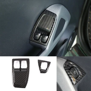Carbon Fiber ABS Window Lift Switch Button Cover For Mercedes-Benz Smart 2010-14 - Picture 1 of 12