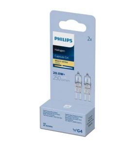 Philips G4 Halogen 255lm Clear 20W Capsule - 2 Pack - Picture 1 of 1