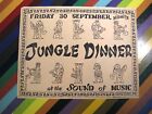 vtg 1980s Punk New Wave flyer Jungle Dinner @ Sound of Music LL3