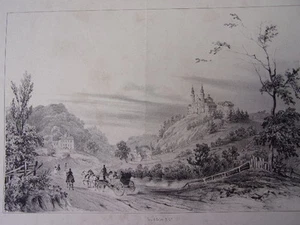 Lithographie XIXe " MARIA TROST "  gravure originale   32x24 1840 - Imagen 1 de 2