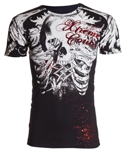Camiseta Xtreme Couture Affliction para Hombre CAQUI Calavera Negra Motociclista S-3XL $40 - Imagen 1 de 8