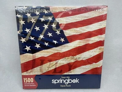 Sealed Springbok 1500 Piece Puzzle Call To Freedom Flag Patriotic 28.75” x 36” - Image 1 of 3