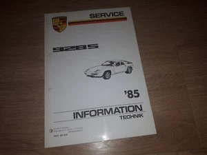 Porsche 928S Service Information Technik '85 Heft WKD 491610 Top Zustand - Bild 1 von 12