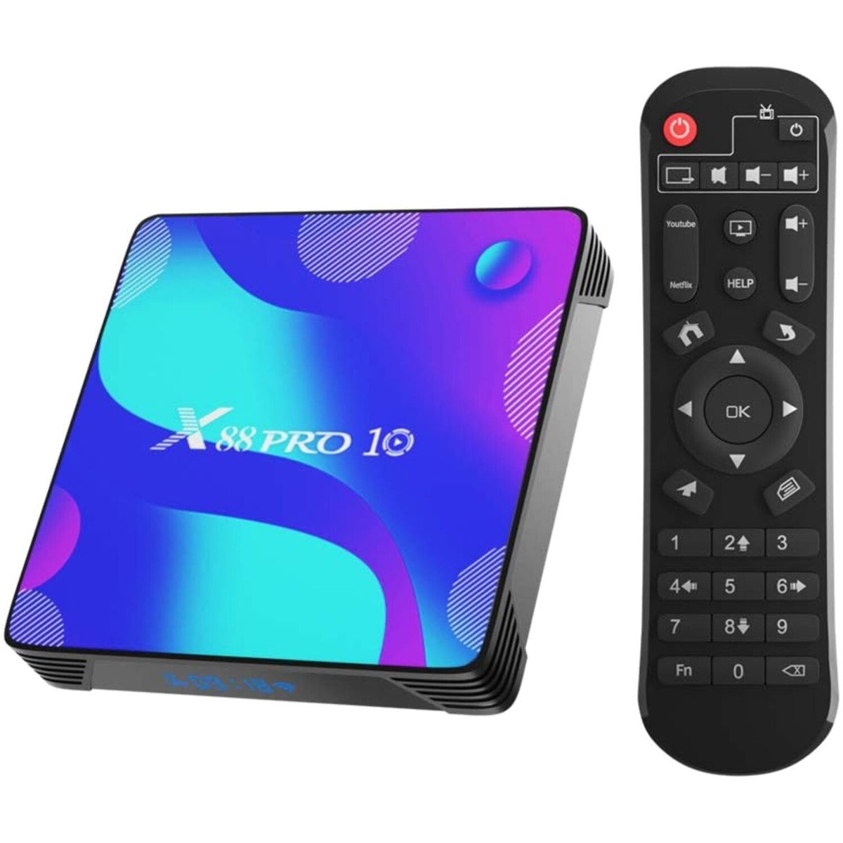 Android TV Box 4GB RAM 128GB - Wi-Fi Dual Band, Bluetooth 4.2, 4K Ultra HD, Con Mini Tastiera Wireless