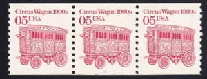 2452 Trans. Issue – 05c "Circus Wagon" PNC 3 Plate # 1 MNH Overall Tagged - Picture 1 of 2