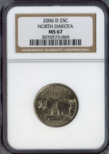 2006-D North Dakota State Quarter NGC MS67 Business Auction - Picture 1 of 2