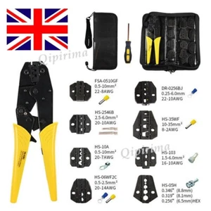 Crimper kit Engineering Ratchet Multifunction Wire Terminal Crimpling Pliers Set - Picture 1 of 12