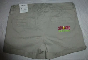 American Eagle Midi Damenshorts niedrig geschnitten Stretch beige bestickt 4 neu mit Etikett - Bild 1 von 8