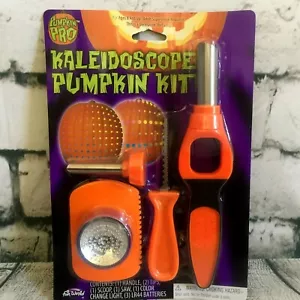 Halloween Kaleidoscope Poking Circles Pumpkin Carving Tool Kit w/ Changing Light - Picture 1 of 7