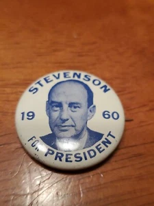 Vintage Political Pin 1960 Adlai Stevenson Pin Stevenson for President - Picture 1 of 2