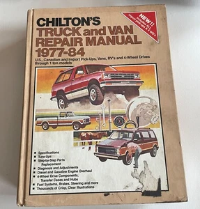 Chiltons Truck and Van Repair Manual 1977-84 Book US Canadian Import Pick up - Picture 1 of 9