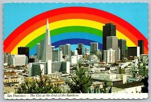 Postkarte San Francisco Die Stadt am Ende des Regenbogens Kalifornien CA - Bild 1 von 2