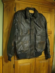 EMPIRE Genuine Leather Jacket XL Brown Black ( Women / Men's Jacket ?? } - Picture 1 of 12
