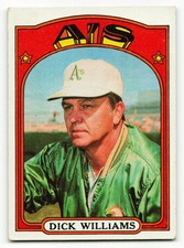 1972 Topps #137 Dick Williams - Oakland Athletics - ID059
