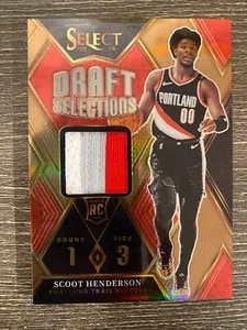 2023-24 Panini Select Scott Henderson RC Rookie Patch 40/49 Trail Blazers DSM-HN - Foto 1 di 2