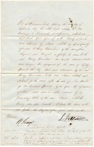 1847 Lincoln, Great Grimsby deed, James Jilloh to Henry Burnham CRISP! - Picture 1 of 4