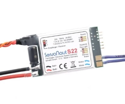 Servonaut S22 Speed Controller 3A BEC and Outputs for Brake/Tail Light - Image 1 of 2