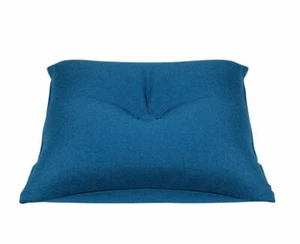 Button Petrol Blue Green Pre Filled Cushion or Chair Pad 40x40cm - Picture 1 of 1