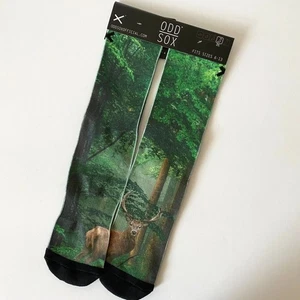 Odd Sox DEER IN FOREST Crew-Socken für Herren Größe 6-13 mehrfarbig grün Rn154381 - Bild 1 von 4