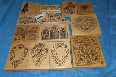 РЕЗИНОВЫЙ ШТАМП БЛОКИ СЕРДЦА ДЕРЕВЬЯ ЦВЕТЫ 14 ШТУК ПОЧТИ КАК НОВЫЙ ЛОТ KK1 - Изображение 1 из 4