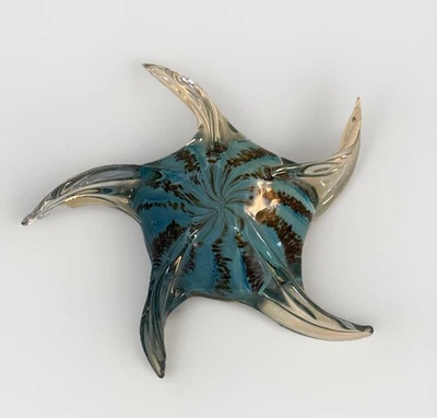 "Pisapapeles estrella de mar de cristal de Murano vintage casa de playa art déco coleccionable 6,5""" Foto 1 de 4