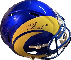 Los Angeles Rams Puka Nacua Signed Fullsize Replica Helmet Beckett Certified - Picture 1 of 1