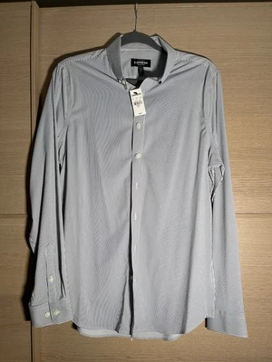 Camisa de vestir Express extra ajustada de rendimiento para hombre Foto 1 de 4