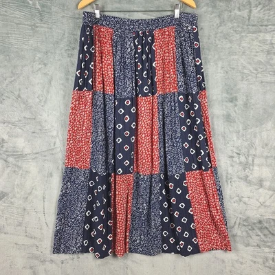 Falda De Colección Para Mujer 2X Boho Maxi Patchwork Floral Fluida Hippie Festival Western Foto 1 de 4