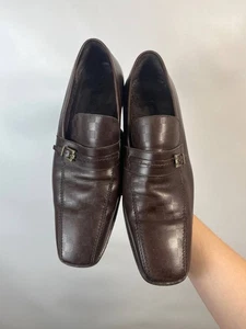 LOUIS VUITTON DAMIER LEDER HALBSCHUHE ELEGANTE SCHUHE BRAUN HERREN GRÖSSE 7,5 - Bild 1 von 9