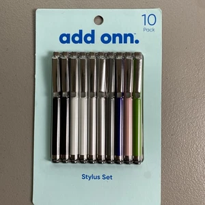 10 Pack Stylus Set by Add On. Multicolor Lightweight Anti-Scratch Brand New - Picture 1 of 5
