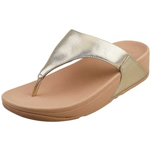FitFlop Lulu Toepost Plateau Sandalen Platinow Weiss Damen - Bild 1 von 8
