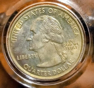 2001D 25c New York Quarter RARE Reverse Missing Clad Layer ungraded? 63+? BN - Picture 1 of 2