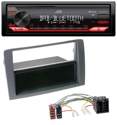 JVC Bluetooth USB DAB MP3 Autoradio für Fiat Idea (350, 03-11) - grau - Bild 1 von 4