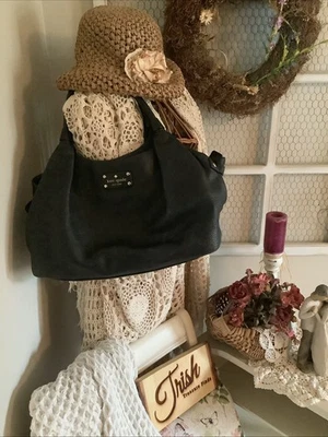 Kate Spade Berkshire Road Stevie Black Leather Satchel Shoulder Bag Classic  - Image 1 of 4