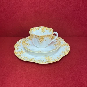 Shelley zierliche gelbe "RAR" Trio Tasse Untertasse & 8" Salatteller O51/Y - Bild 1 von 10