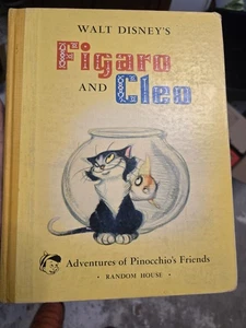 Figaro and Cleo (1940) Walt Disney Pinocchio's Friends HC Color Illustrations - Picture 1 of 11