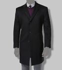 $344 Kenneth Cole Men Slim Fit Gray Raburn Wool Overcoat Peacoat Coat Jacket 40R