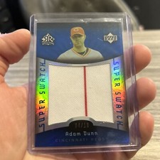 2005 Upper Deck Reflections Super Swatch Adam Dunn #4/10 Jumbo Jersey