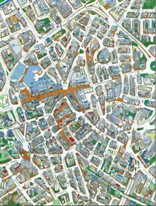 Stadtbilder Straße Karte Von Leicester 400 Teile Puzzlespiel 470mm x 320mm - Bild 1 von 2