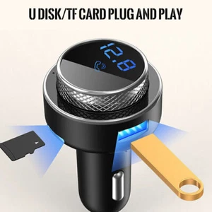 Bluetooth 5.0 FM Transmitter Auto Mp3 Player USB Radio KFZ SD Freisprechanlage# - Bild 1 von 7