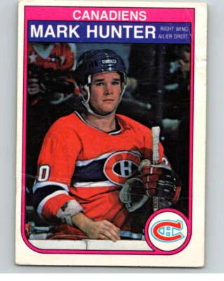 1982-83 O-Pee-Chee #185 Mark Hunter  RC Rookie Montreal Canadiens V58373 - Image 1 of 2
