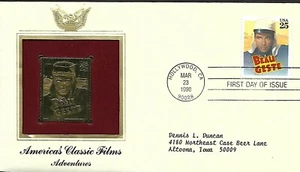 USA 1990 FIRST DAY COVER GARY COOPER (BEAU GESTE) GOLD FOIL - Picture 1 of 1