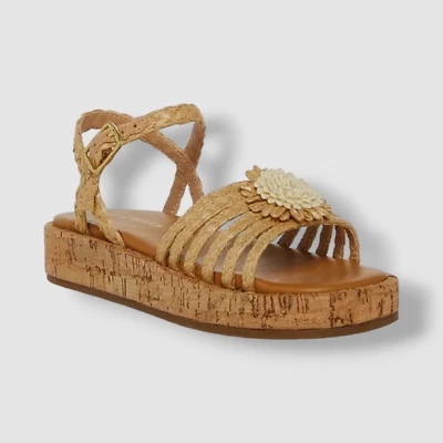 $55 Steve Madden Girls' Brown Jgradyy Buckle Closure Platform Sandal Shoes 2 - Image 1 of 4