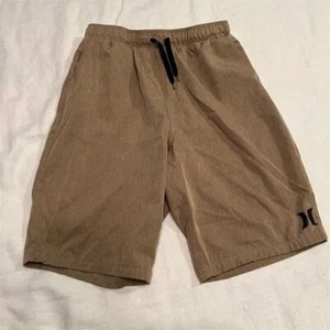Hurley Boys Swim Trunks Size L Brown Hybrid Stretch Beach Shorts - Picture 1 of 7