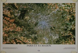 Affiche Carte Satellite PARIS ET SA REGION - Imagen 1 de 1