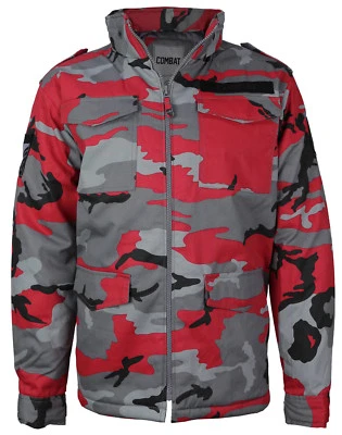 Combat Men's Heavyweight Tactical Quilted Camo Hunting Jacket with Stowable Hood - Image 1 of 2
