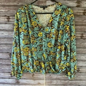 INC International Concepts Women's Long-Sleeved Top Size XXL Floral NWT - Picture 1 of 11
