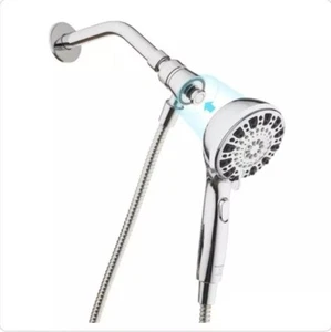 Glacier Bay Handbrause Druckauslöser 6 Funktionen Wandmontage verchromt  - Bild 1 von 4